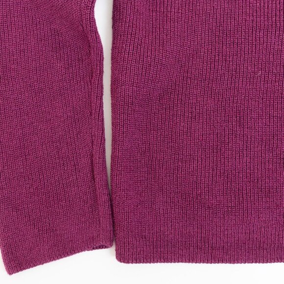 Eileen Fisher Organic Linen Cotton V-Neck Cardigan Oversized Boxy Plum Purple - Picture 10 of 14